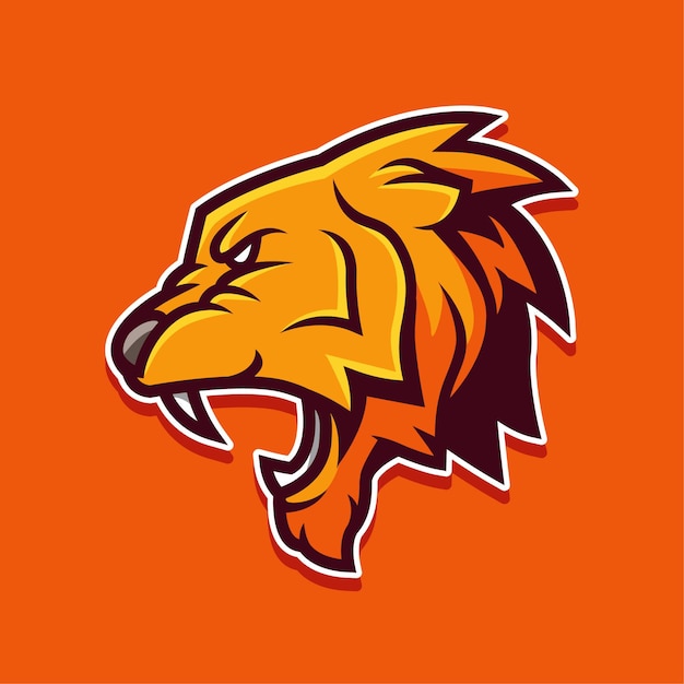 Vector lion roar logo