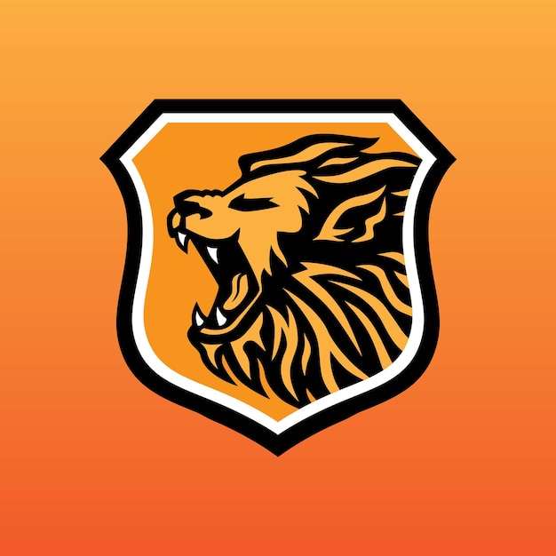 Lion Roar Mascot Logo Ontwerp