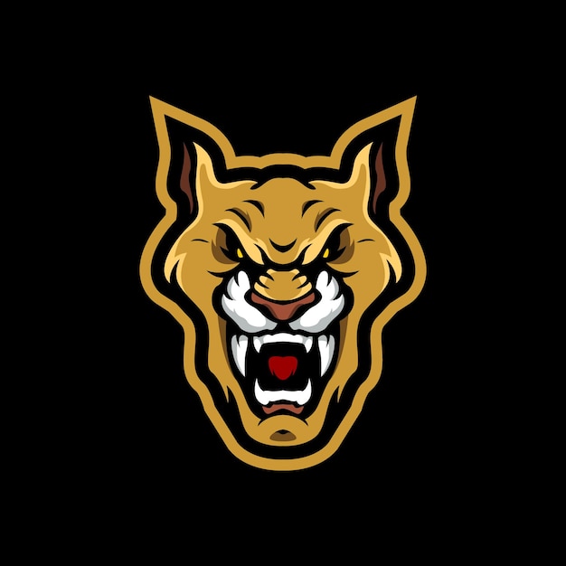 Logo della mascotte del ruggito del leone