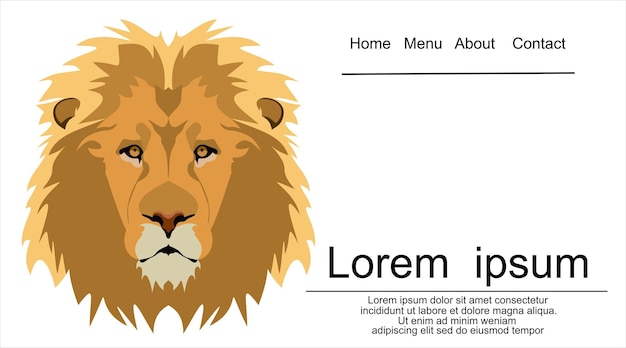 Lion&#39;s hoofd illustratie