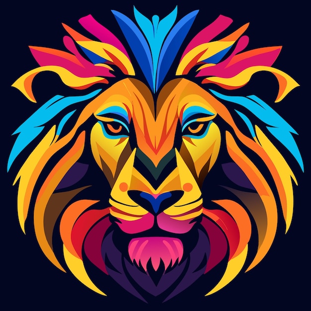 Lion's Majesty in Vector Art