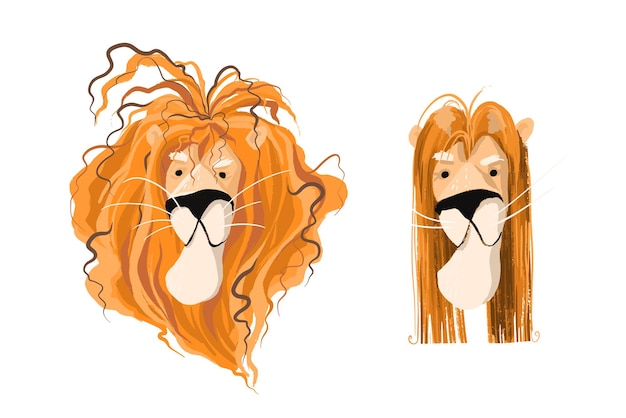 Lion s mane before and after hair straightening