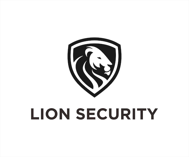 Lion shield logo or lion icon