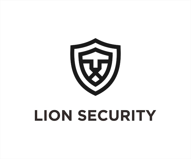 lion shield logo or lion icon