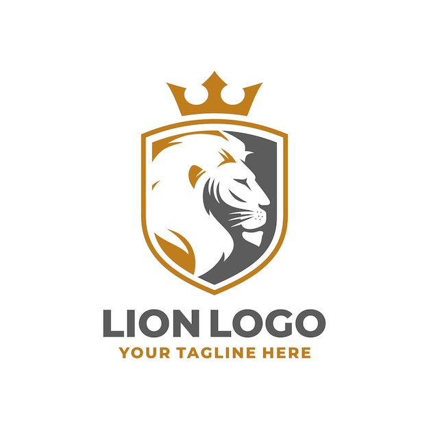 Vector lion shield logo