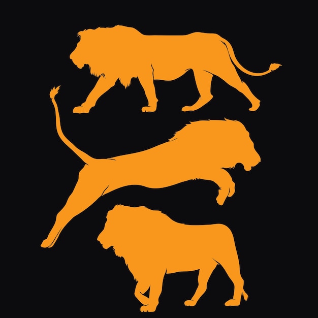 Vector lion silhoutte