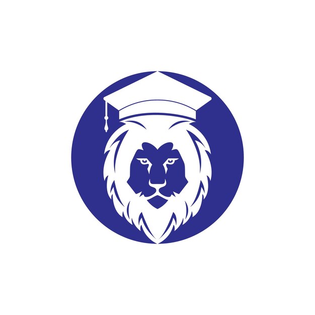 Lion Student vector logo design