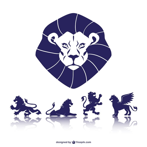 Vector lion symbolic graphic