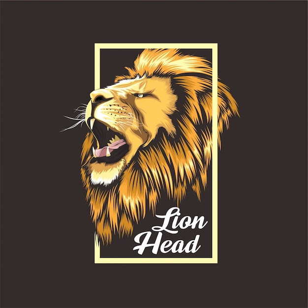 Vector lion t-shirt design