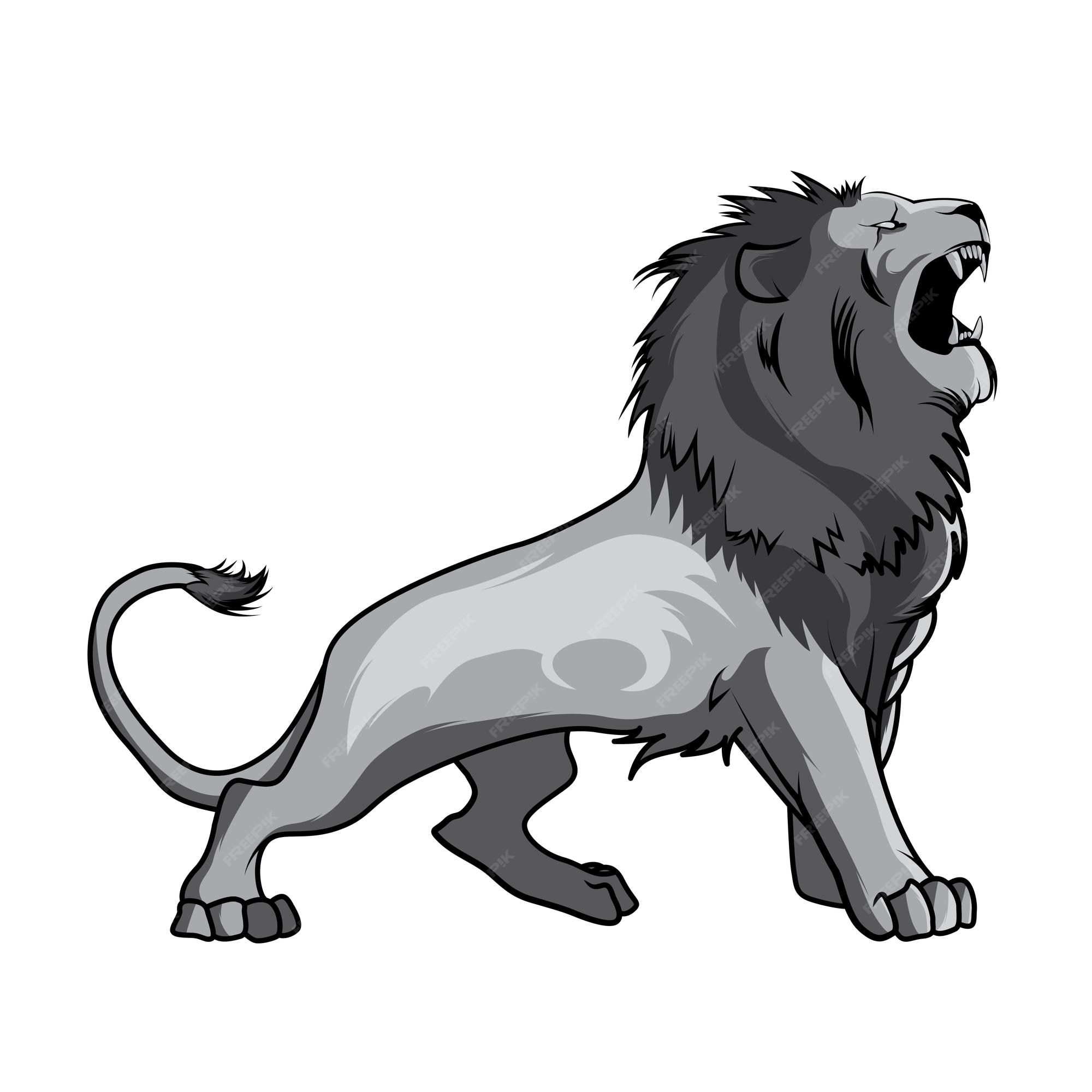 roaring lion tattoo sketch