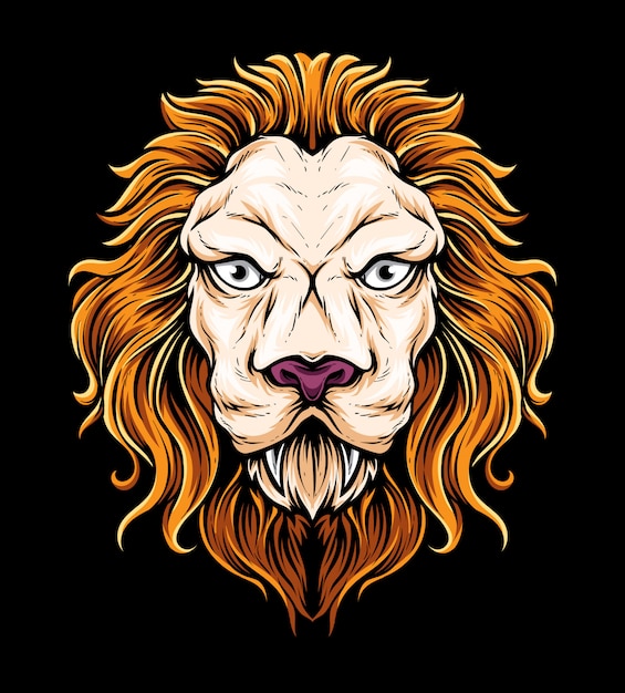 Lion vector head