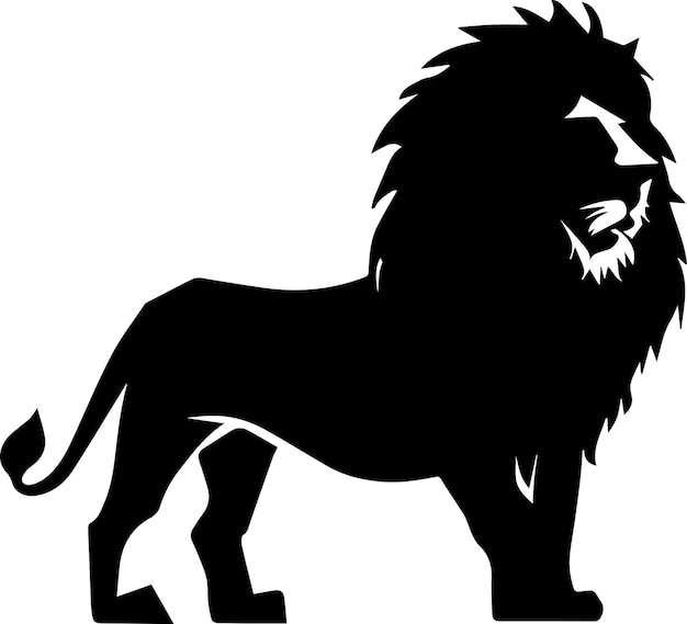 Иллюстрация векторного силуэта льва