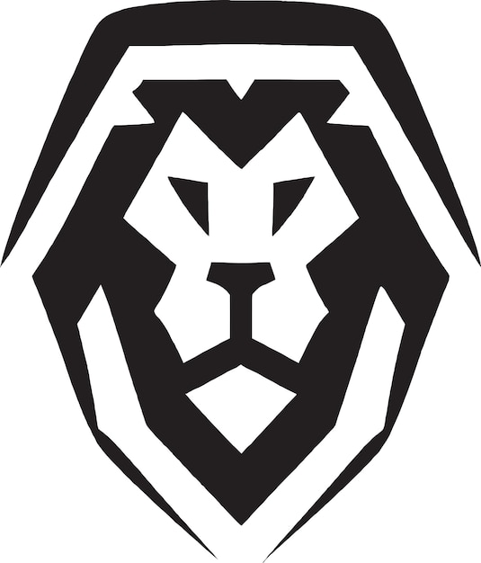 Lion with Shield and War Sickle Vector Icon Set
