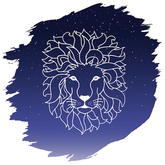 Lion zodiac. Vector illustration