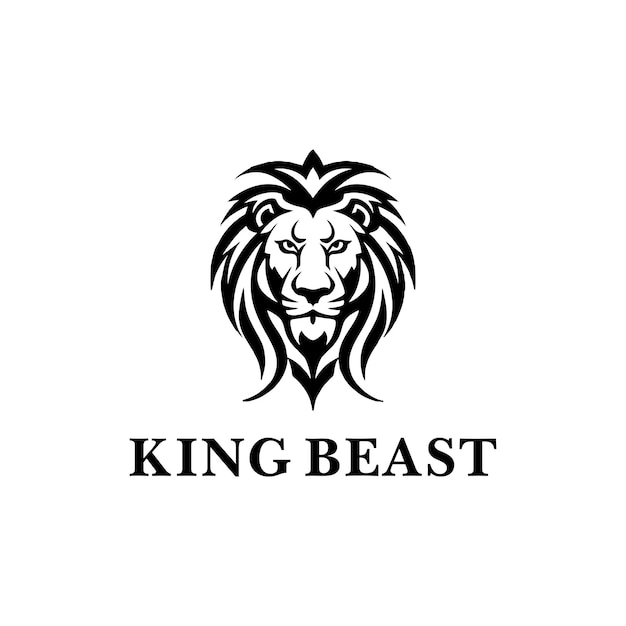 Lion39s hoofd vintage logo vector illustratie