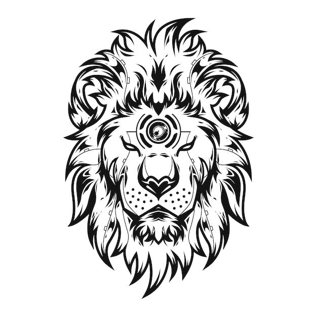 Liong king illustration and tshirt design