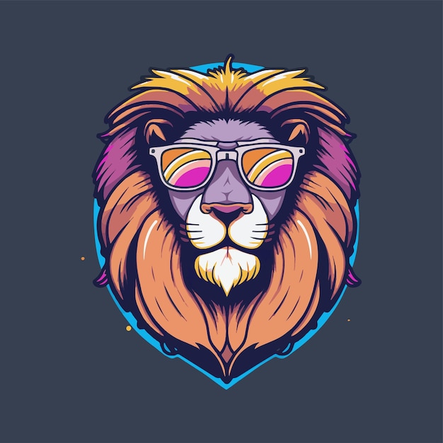 Lions Head mascot logo design illustration for sport or esport