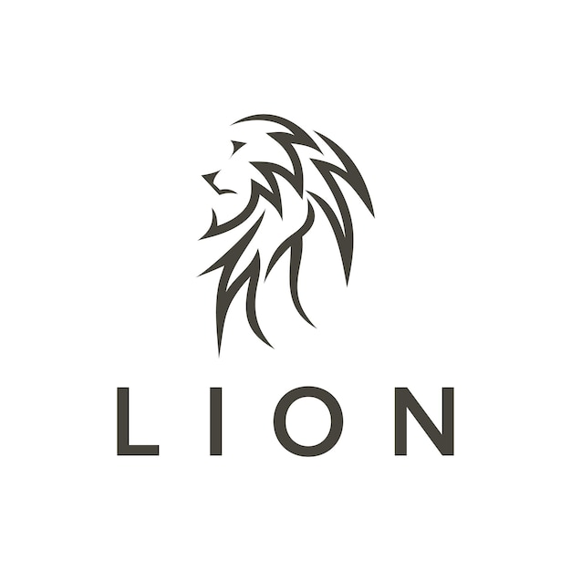 lions with initials letter MTW outline simple sleek creative geometric modern logo design