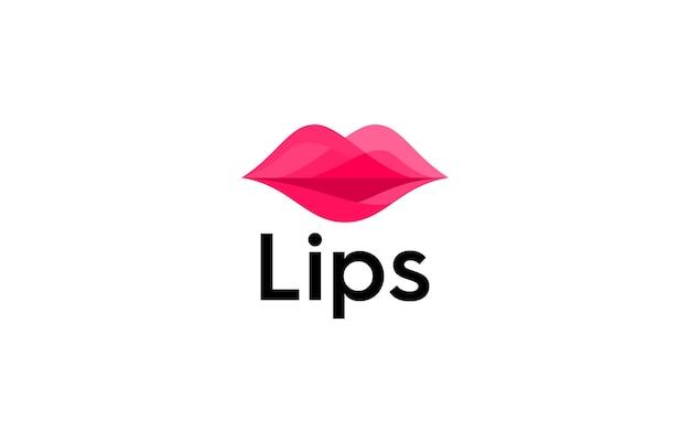 Vector lip and cosmetic logo design templates