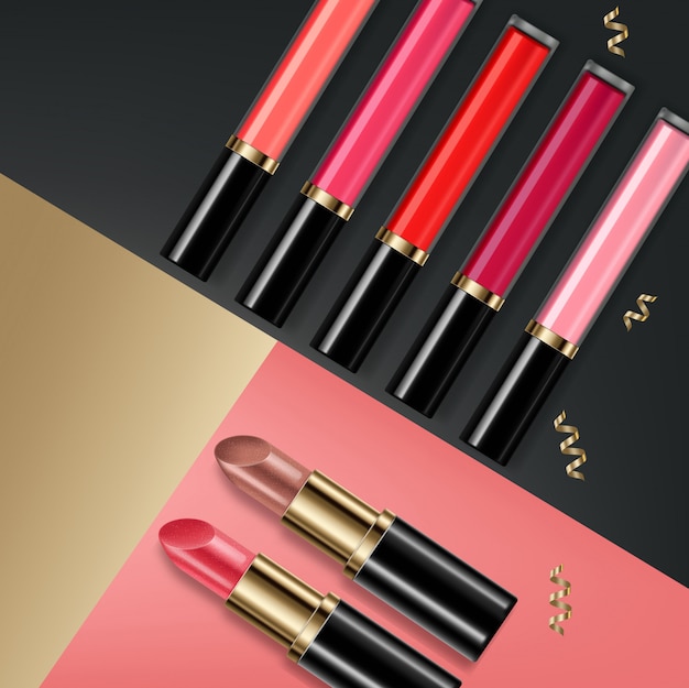 Vector lip gloss cosmetics sale