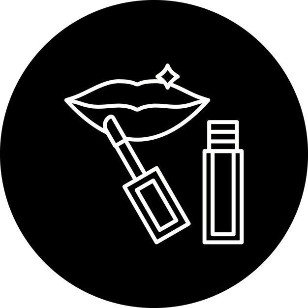 Vector lip makeup icon