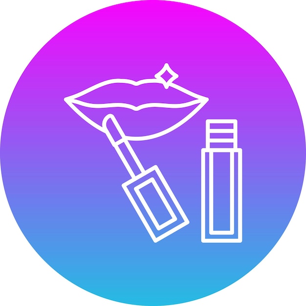 Vector lip makeup icon