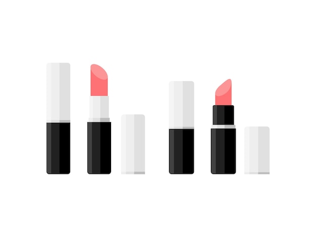 Lippenstift lichtroze kleur Platte vectorillustratie Matte lippenstift Make-up cosmetische producten