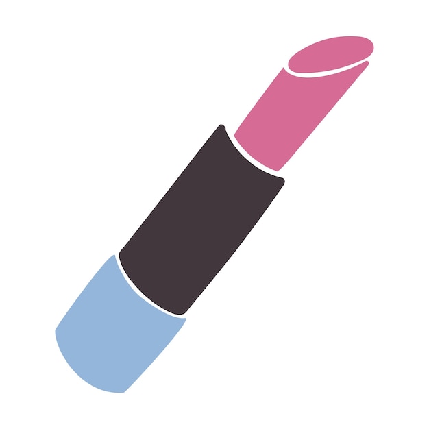 Vector lippenstift voor schoonheidsdiensten open roze lippenstift voor lippenmake-up schoonheidsverzorgingsartikel in een spa-salon vector geïsoleerd op witte achtergrond