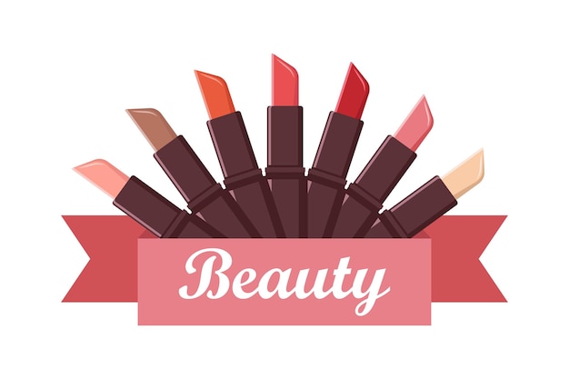 Lippenstiftset in verschillende kleuren