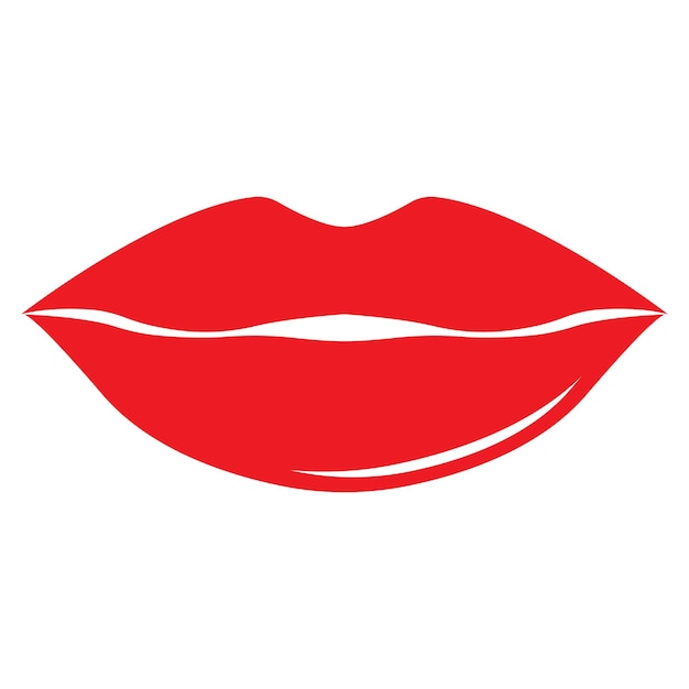 Lips icon cosmetic logo vector template