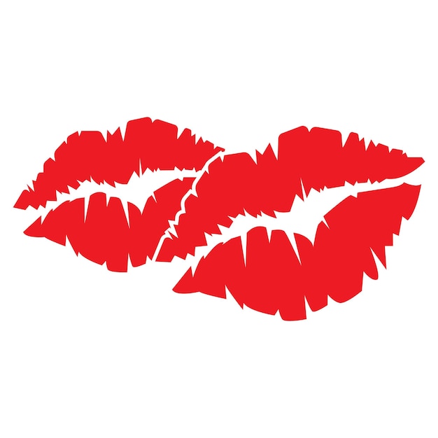 Vector lips icon cosmetic logo vector template