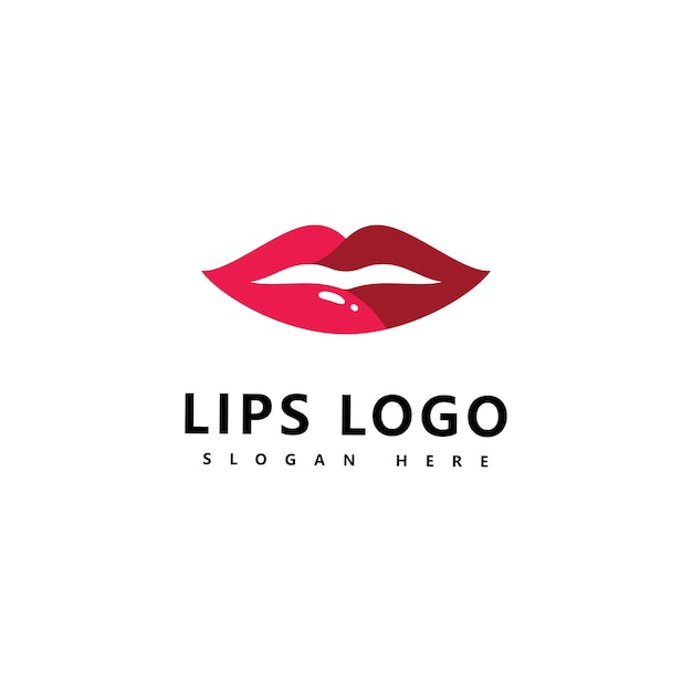 Vettore labbra logo bellezza, labbra sexy illustrazione vettoriale