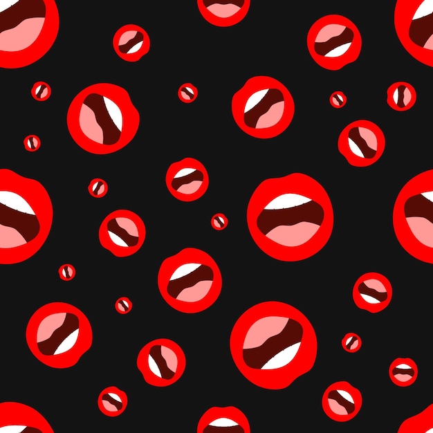 Lips naadloos patroon plat ontwerp sjabloon vector illustratie