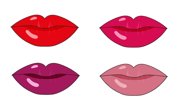 Vector lips set