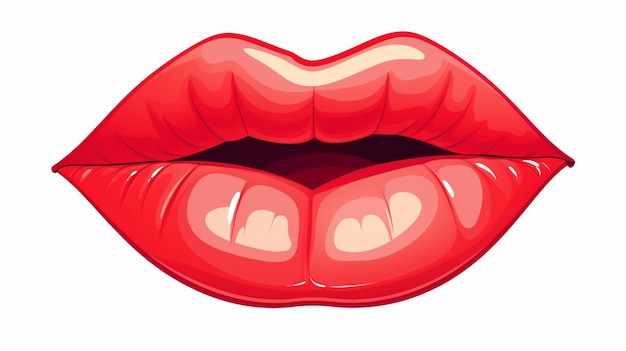 Lips vector on a white background