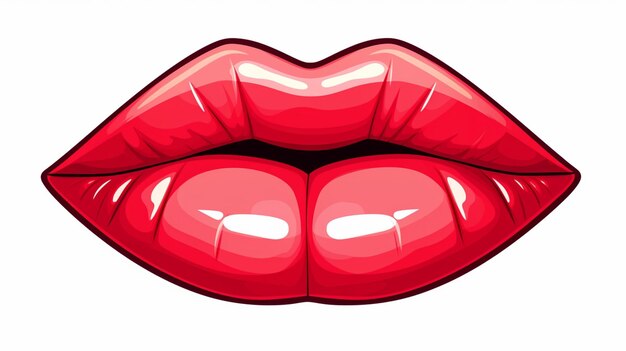 Vector lips vector on a white background