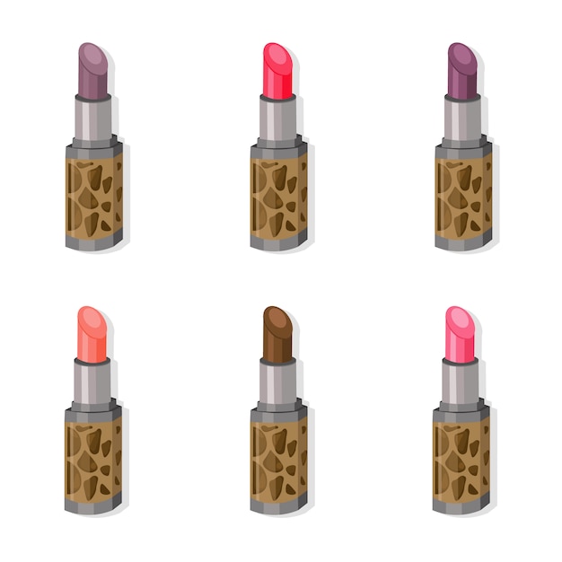 Vector lipstick design collection