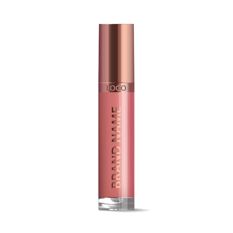 Vector lipstick smear on white background cosmetics female lipstick cream packaging and liquid smear