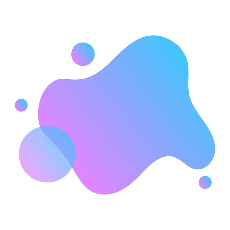 Vector liquid abstact shape element with gradation color