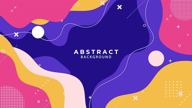 Liquid abstract background gradient colourful fluid vector banner template with wavy shape layer