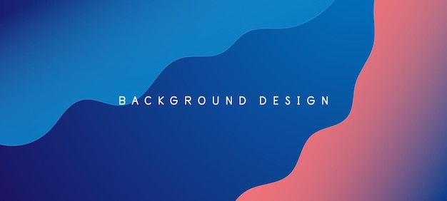 Liquid abstract background gradient colourful fluid vector banner template with wavy shape layer