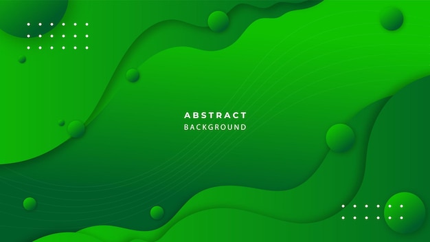 Liquid abstract background green fluid vector banner template for social media web site wavy shape