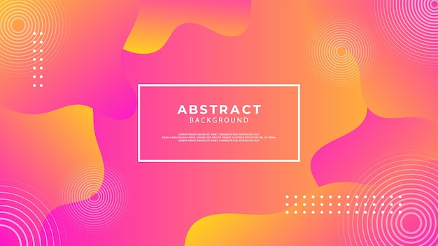 Liquid abstract background orange fluid vector banner template for social media web site wavy shape