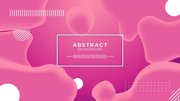 Жидкий абстрактный фон розовый градиент жидкостного векторного шаблона баннера с волнистым слоем формы