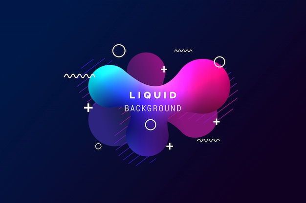 Liquid abstract geometric background