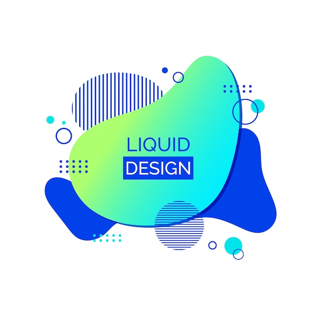 Liquid abstract shape Vector fluid design composition Colorful liquid shapes