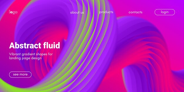 Liquid art background with gradient fluid shape