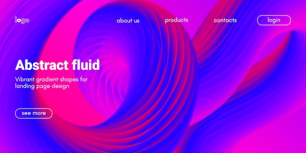 Liquid art background with gradient fluid shape