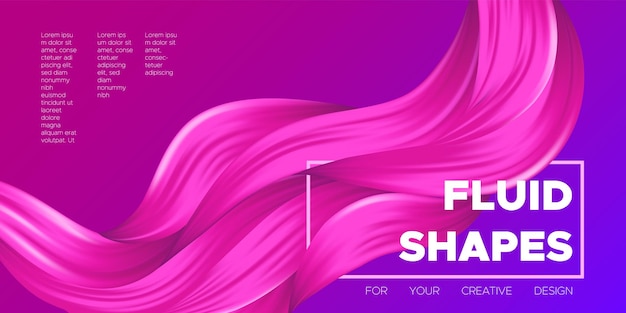 Liquid background design with curved fluid shapes