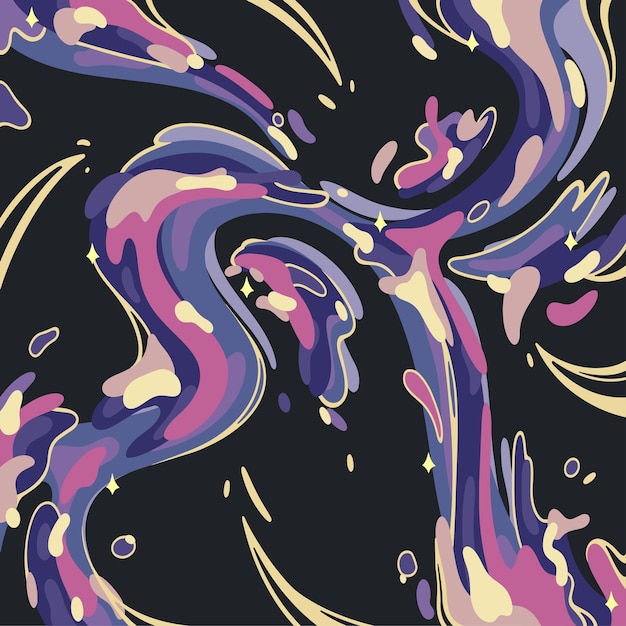 液体背景ベクトルイラストデザイン